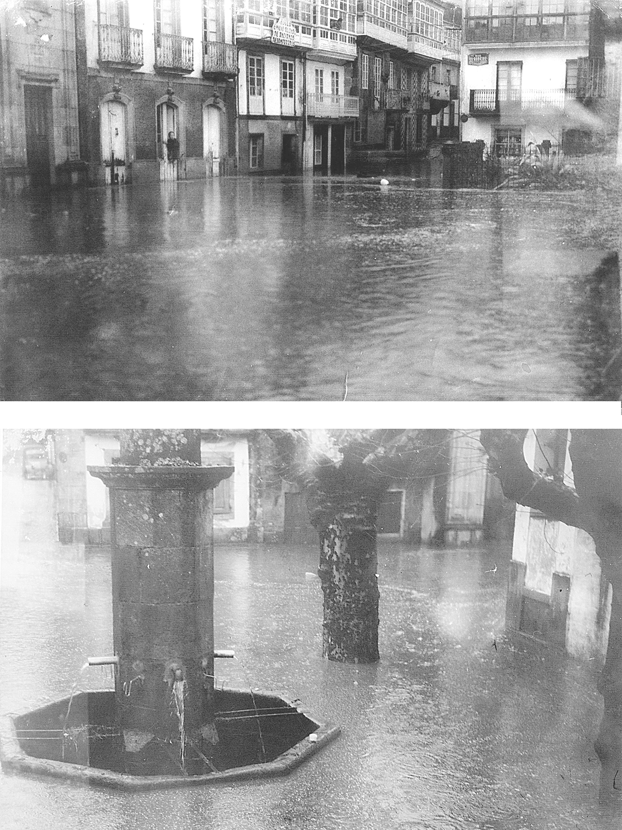 Fotografías antiguas de las inuncaciones del borde marítimo de Corcubión 